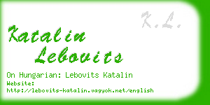 katalin lebovits business card